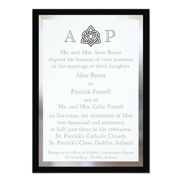 Modern Celtic Wedding Invitation Zazzle Com   Modern Celtic Wedding Invitation Rfacdeb7830d84cd4bf112c2170803d8f Zkrqs 630 