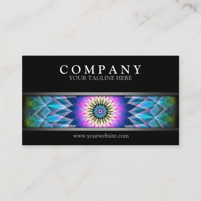 Modern Center Point Business Card (Front)