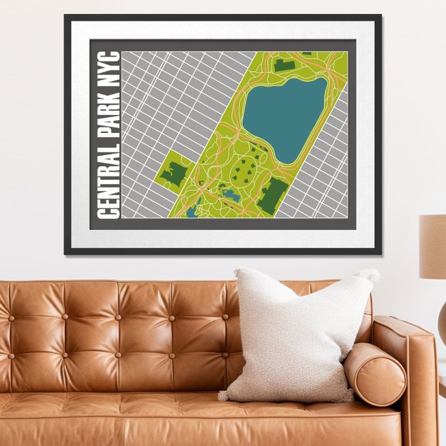 Modern Central Park Map New York City Poster (Creator Uploaded)