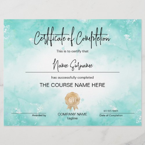 Modern Certificate of Completion Award Course 