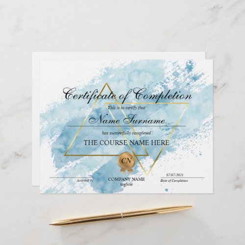 Modern Certificate of Completion Award Course 