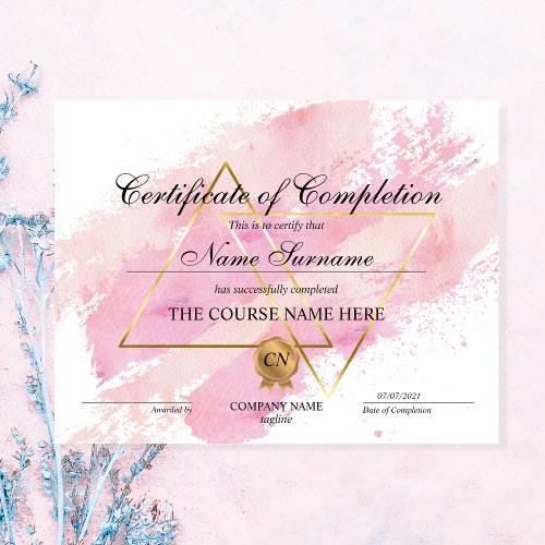 Modern Certificate of Completion Award Course 