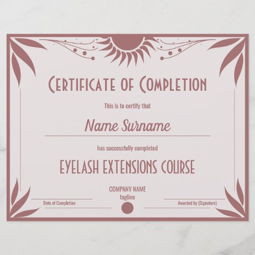 Modern Certificate of Completion Award Course