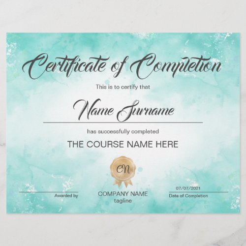 Modern Certificate of Completion Award Course 