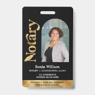 Modern Certified Notary Public Loan Signing Agent Badge