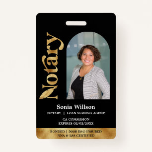Modern Certified Notary Public Loan Signing Agent Badge