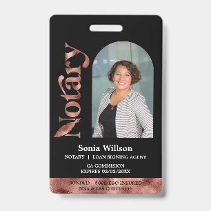 Modern Certified Notary Public Loan Signing Agent Badge