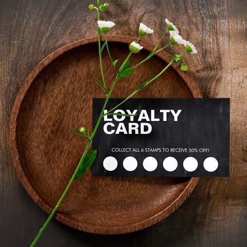 Modern Chalkboard Business Discount Loyalty Card