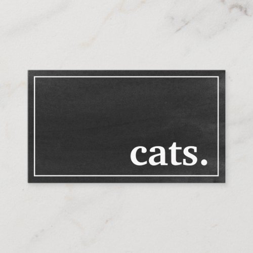 Modern chalkboard cats loyalty punch card
