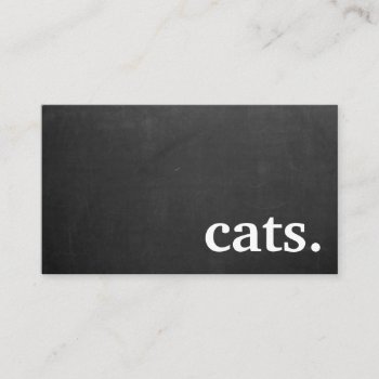 Modern Chalkboard Cats. Loyalty Punch Card by sunbuds at Zazzle