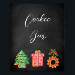 Modern Chalkboard Christmas Cookie Bar Sign<br><div class="desc">Modern Chalkboard Hot Cocoa Bar Sign</div>