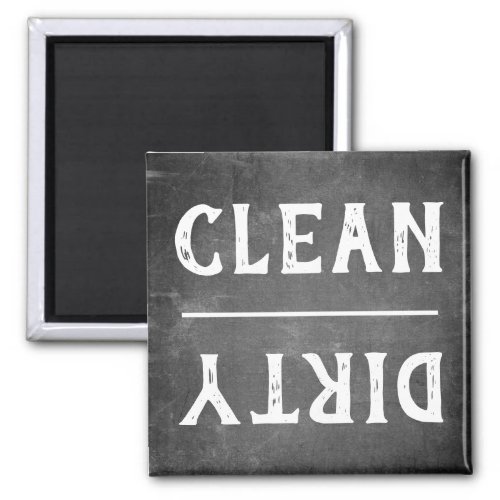 Modern Chalkboard Clean Dirty Dishwasher Magnet