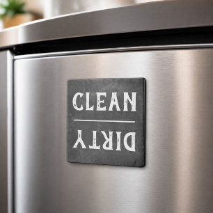 Modern Chalkboard Clean Dirty Dishwasher Stone Magnet