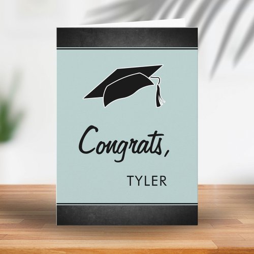 Modern Chalkboard Congrats Graduate Graduation Card
