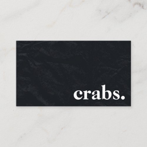 Modern Chalkboard crabs Business Card