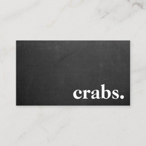 Modern Chalkboard crabs Business Card