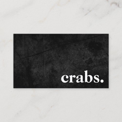 Modern Chalkboard crabs Business Card
