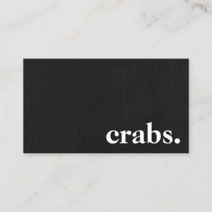 Modern Chalkboard crabs. Business Card