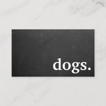 Modern Chalkboard Dogs. Loyalty Punch Card by sunbuds at Zazzle