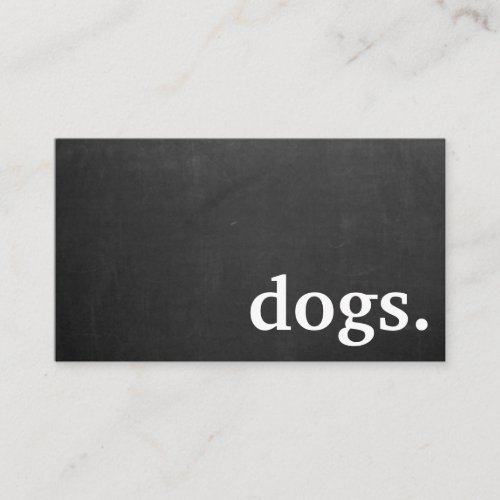 Modern chalkboard dogs loyalty punch card