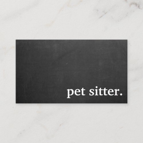 Modern Chalkboard pet pet sitter Loyalty Card