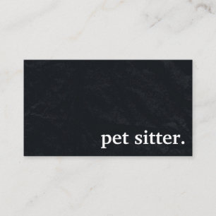 Modern Chalkboard pet sitter. Loyalty Card