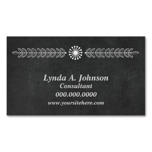 Modern Chalkboard Professional Business Card Magnet