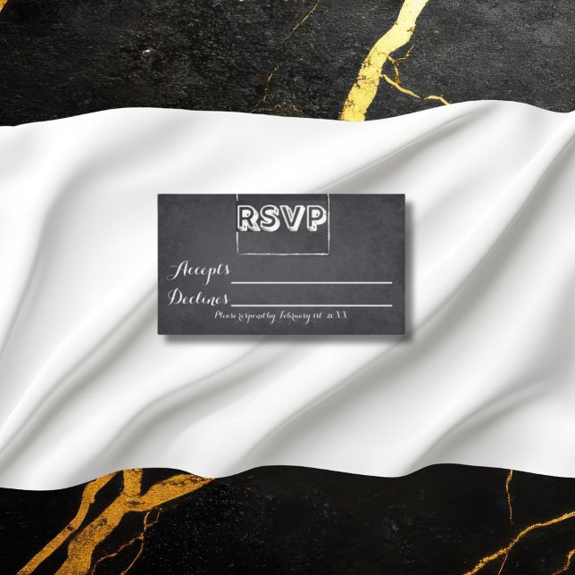 Modern Chalkboard Simple Script  Enclosure Card (Creator Uploaded)