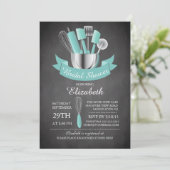 Modern Chalkboard Stock The Kitchen Bridal Shower Invitation (Standing Front)