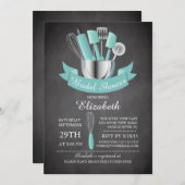 Modern Chalkboard Stock The Kitchen Bridal Shower Invitation (Front/Back)