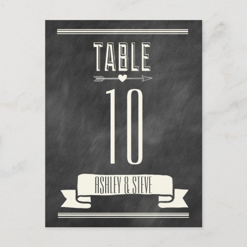 MODERN CHALKBOARD TABLE NUMBERS