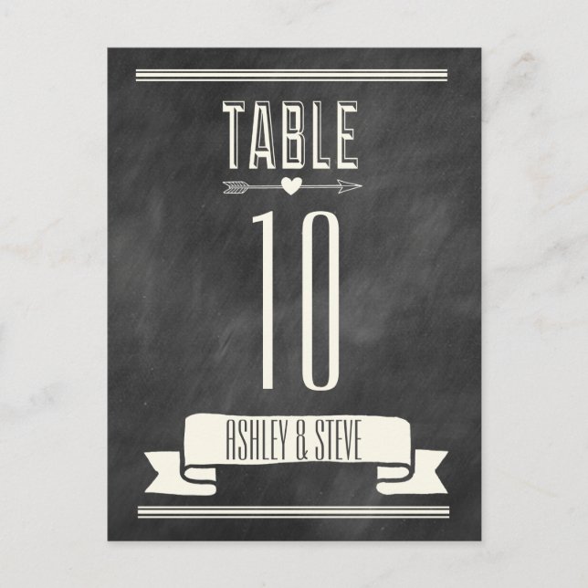 MODERN CHALKBOARD TABLE NUMBERS (Front)
