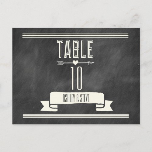 MODERN CHALKBOARD TABLE NUMBERS