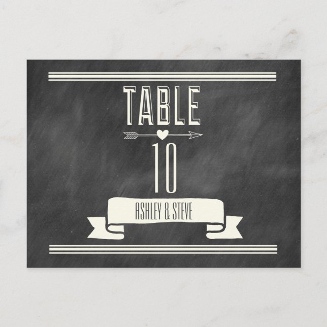 MODERN CHALKBOARD TABLE NUMBERS (Front)