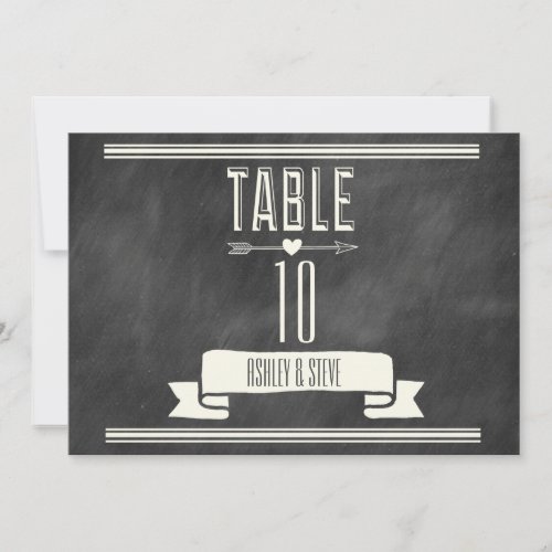 MODERN CHALKBOARD TABLE NUMBERS