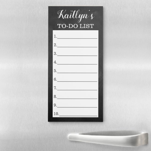 Modern Chalkboard To Do List Custom Magnetic Notepad (In Situ)
