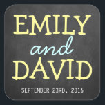 Modern Chalkboard Typography Wedding Stickers<br><div class="desc">Modern Chalkboard Typography Wedding Stickers. Add your custom wording to this design by using the "Edit this design template" boxes on the right hand side of the item, or click the blue "Customize it" button to arrange the text, change the fonts and colors and to also add additional information or...</div>