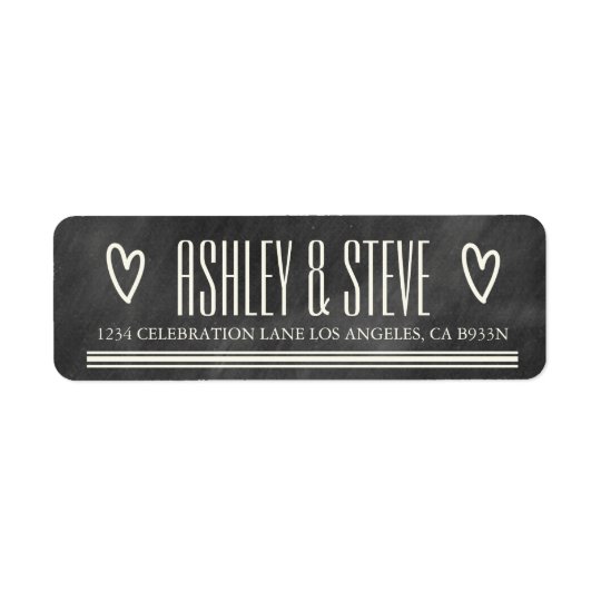 MODERN CHALKBOARD WEDDING ADDRESS LABELS | Zazzle.com