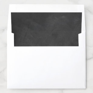 Modern Chalkboard Wedding Envelope Liner