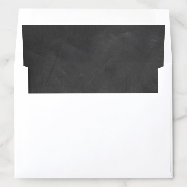 Modern Chalkboard Wedding Envelope Liner (In Envelope)