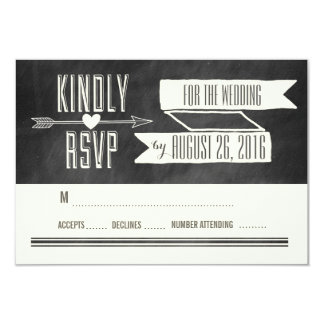 MODERN CHALKBOARD WEDDING RESPONSE CARD