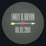 Modern Chalkboard Wedding Sticker<br><div class="desc">Modern Chalkboard Wedding Sticker. If you have any questions or requests please contact me.</div>