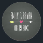 Modern Chalkboard Wedding Sticker<br><div class="desc">Modern Chalkboard Wedding Sticker. If you have any questions or requests please contact me.</div>