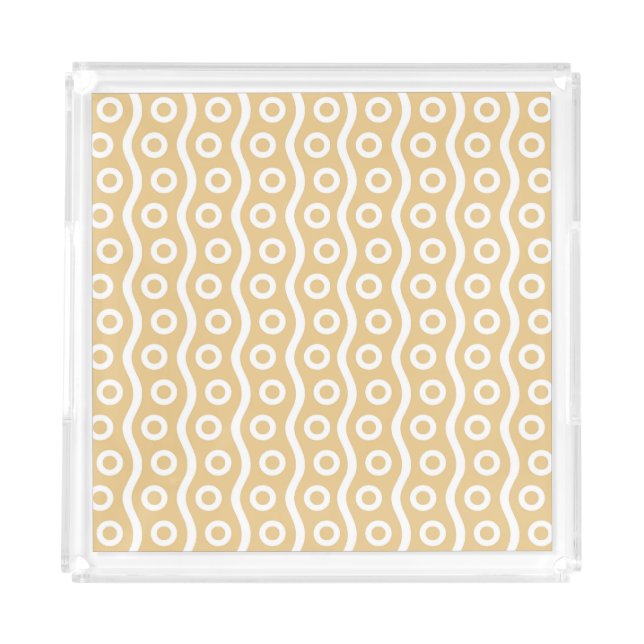 Modern Champagne Bubbles Acrylic Tray (Front)