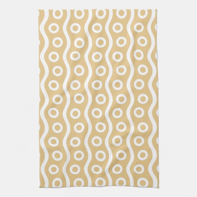Modern Champagne Bubbles Kitchen Towel (Vertical)