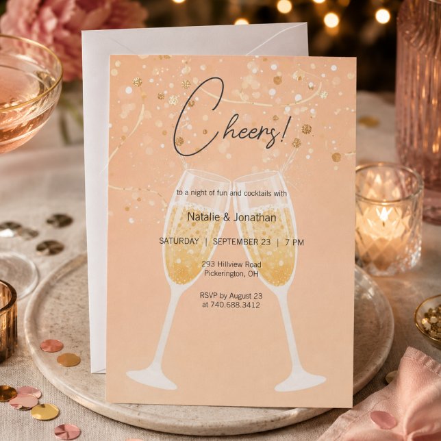Modern Champagne Party  Invitation (Creator Uploaded)