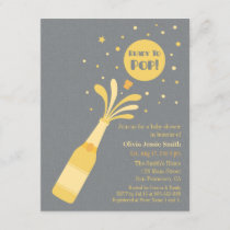 Modern Champagne Ready to Pop Baby Shower Invitation