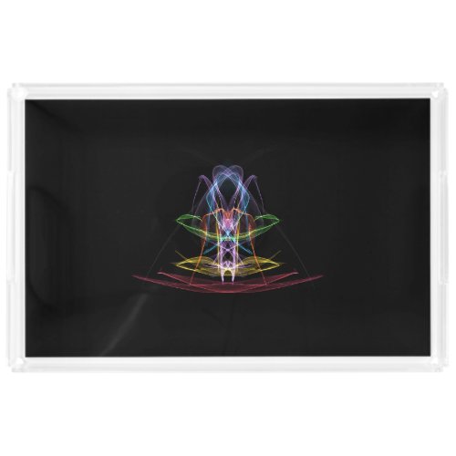 Modern Chandelier Neon Light Design Acrylic Tray