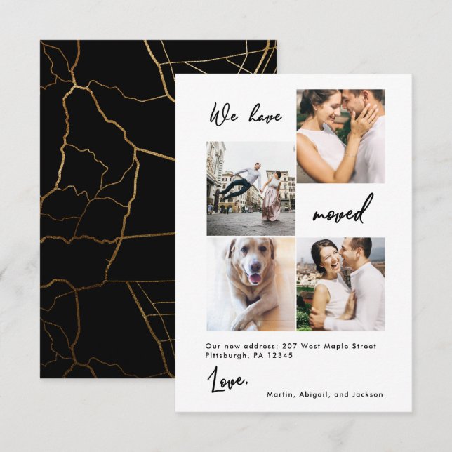 Modern Change of Address Moving Announcement Photo (Front/Back)