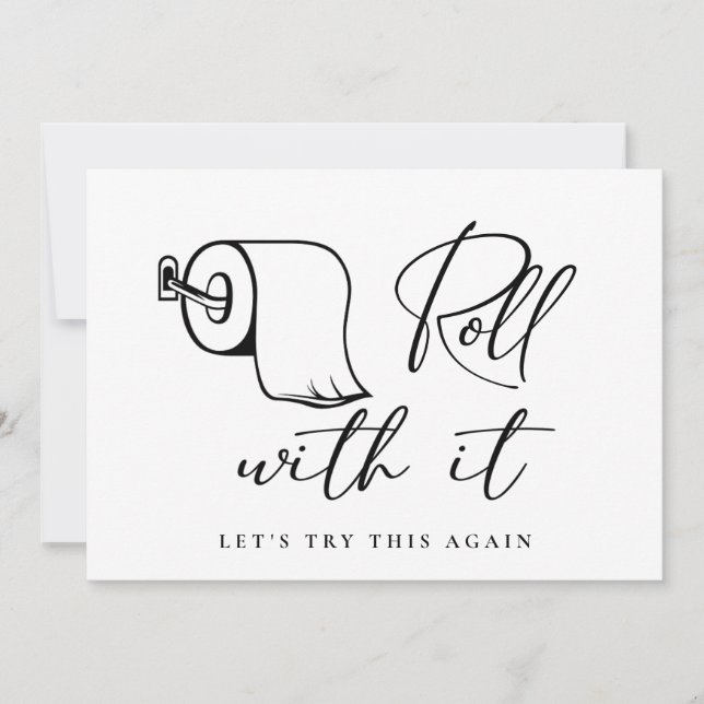 Modern Change of Date Postponed Cancelled Event Invitation (Front)